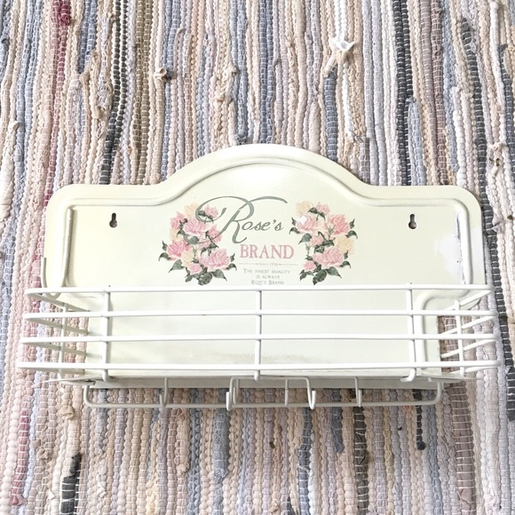 Other - Vintage enameled shabby chic kitchen shelf